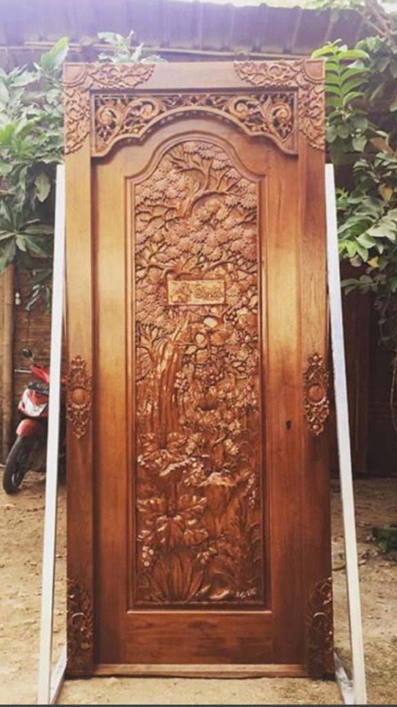 Pintu Ukir Jepara Minimalis Kayu Jati Premium